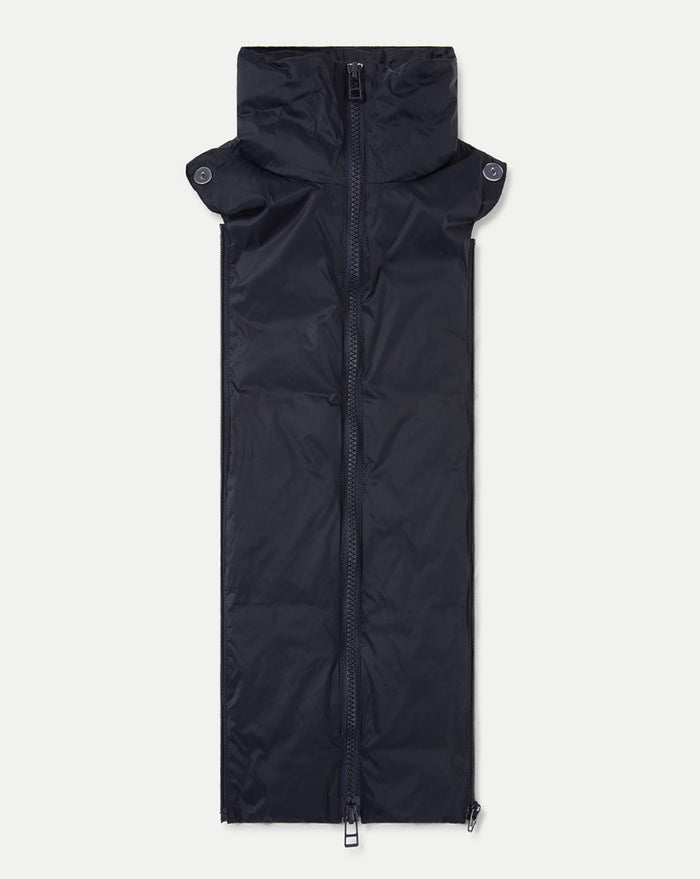 Veronica Beard Navy quilted nylon scarf with zipper