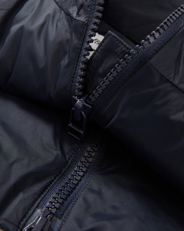 Veronica Beard Navy puffer jacket with zipper detail
