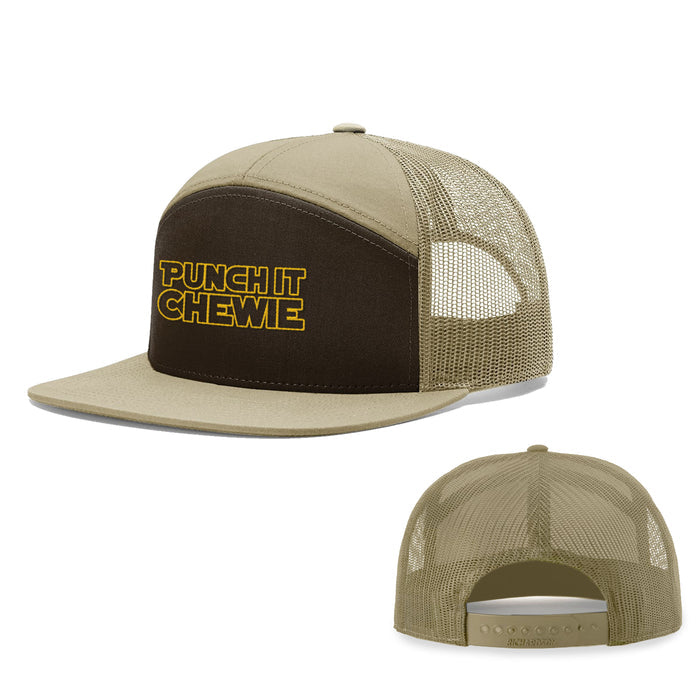 Seven-Panel Trucker Flatbill / Brown and Khaki / One Size