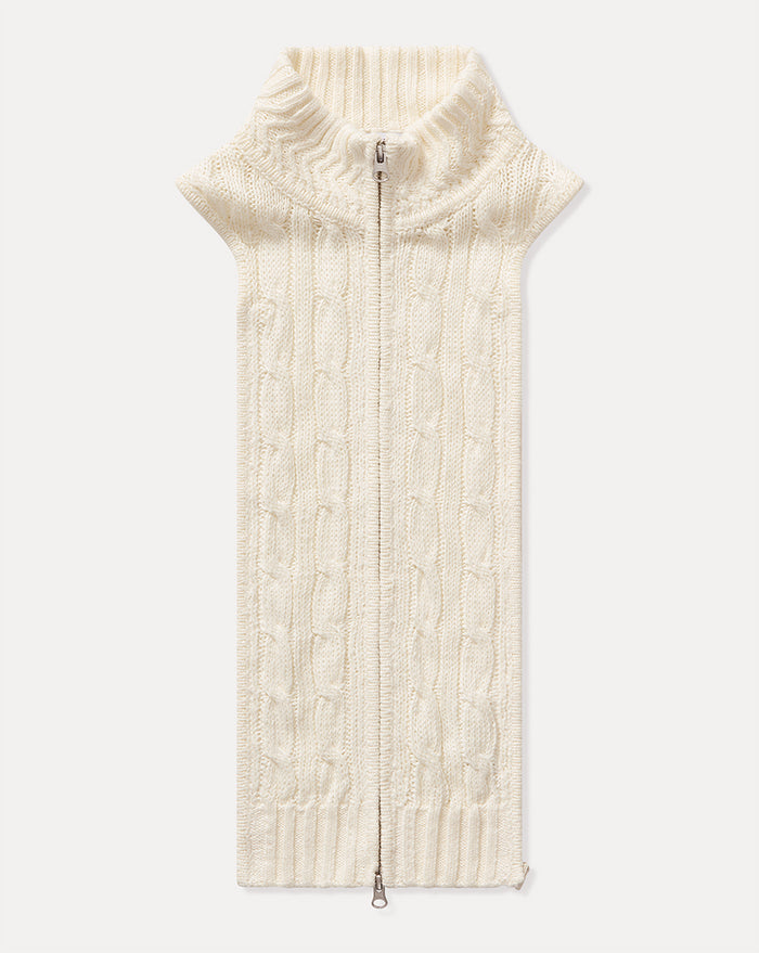 Veronica Beard Radia Silk-Linen Dickey - Off-White