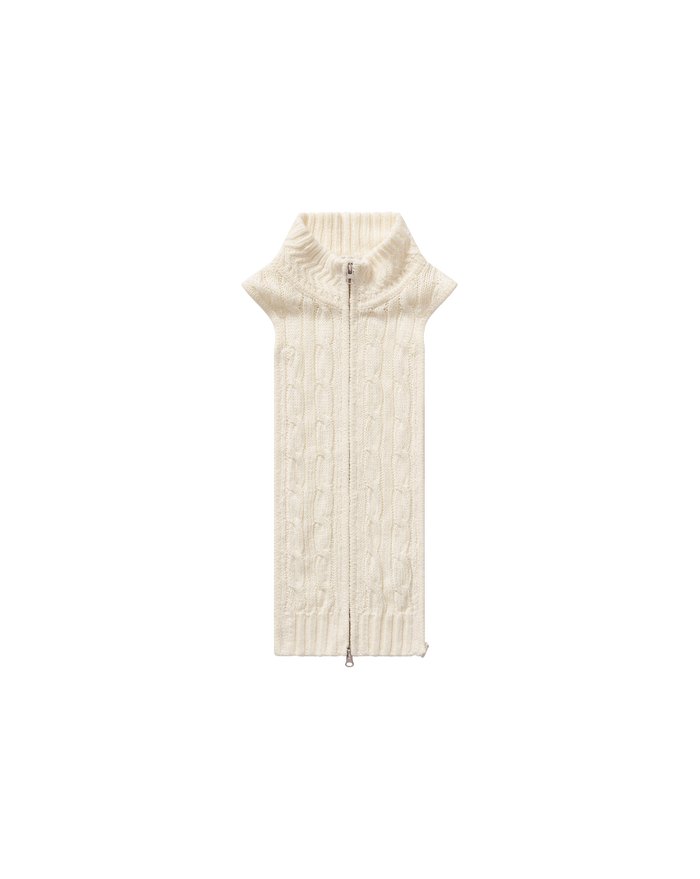 Veronica Beard Radia Silk-Linen Dickey Off-White