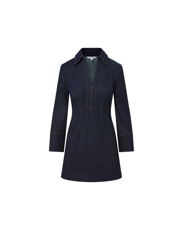Veronica Beard Raymond Denim Mini Dress - Midnight Wash