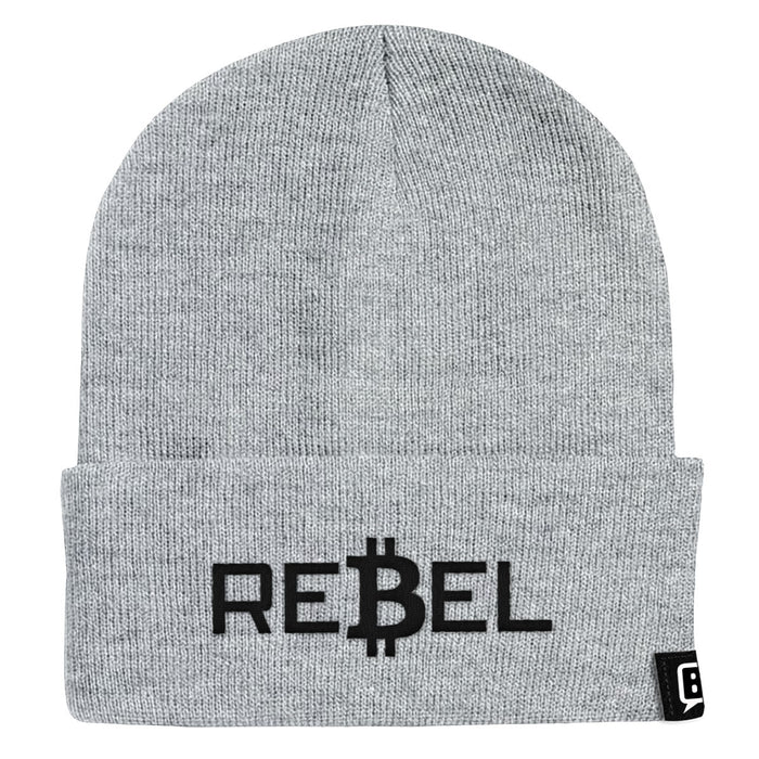 Rebel Bitcoin Beanies - BustedTees.com