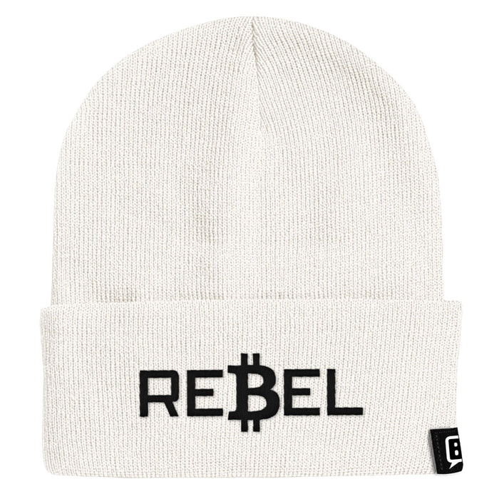 Rebel Bitcoin Beanies - BustedTees.com
