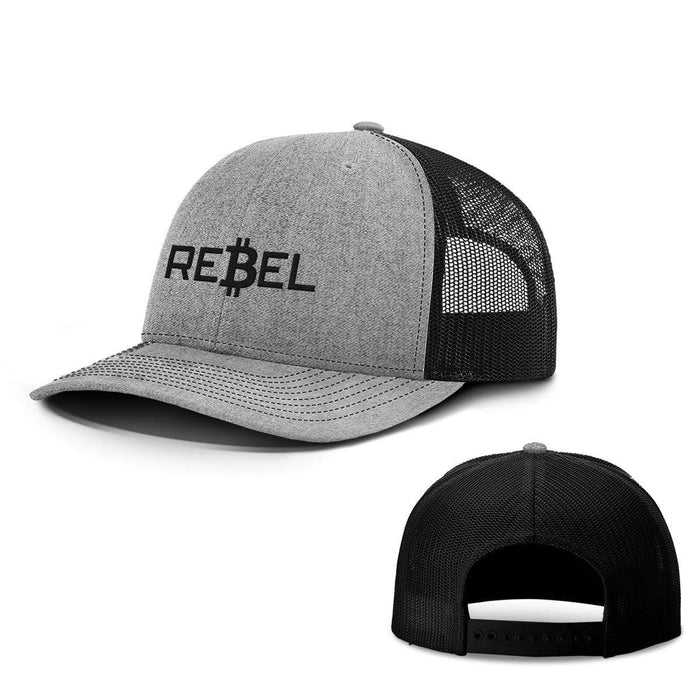 SunFrog-Busted Hats Snapback / Heather and Black / One Size Rebel Bitcoin Hats