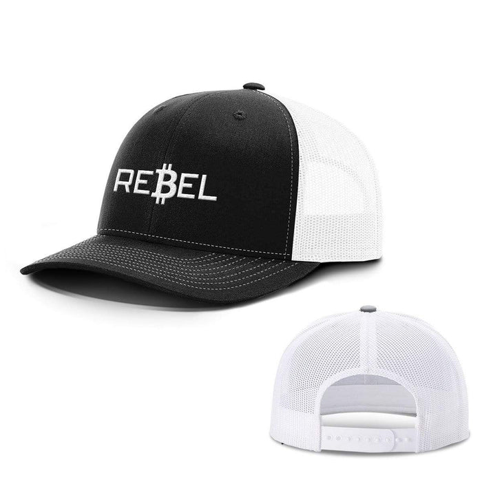 SunFrog-Busted Hats Snapback / Black and White / One Size Rebel Bitcoin Hats