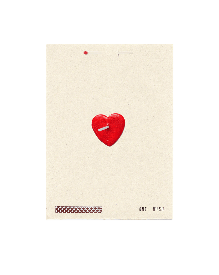 Veronica Beard Red Heart Wish Card Red