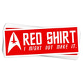 Red Shirt Vinyl Sticker - BustedTees.com