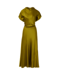 Veronica Beard Redgrave Silk Midi Dress - Moss