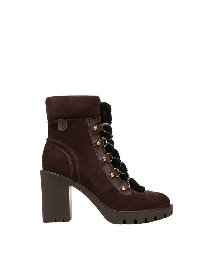 Veronica Beard Reece Lug Bootie - Espresso