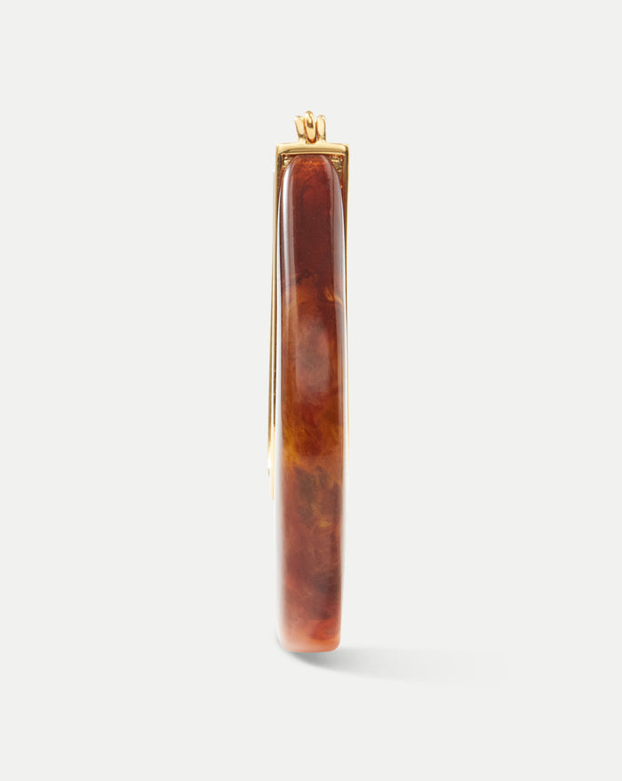 Veronica Beard Resin Drop Hoop Earrings