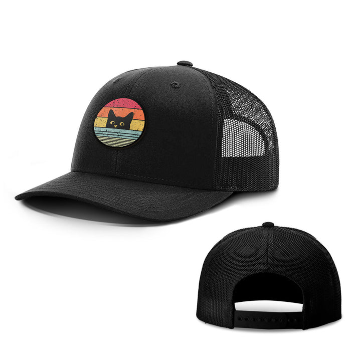 Retro Cat Patch Hats - BustedTees.com