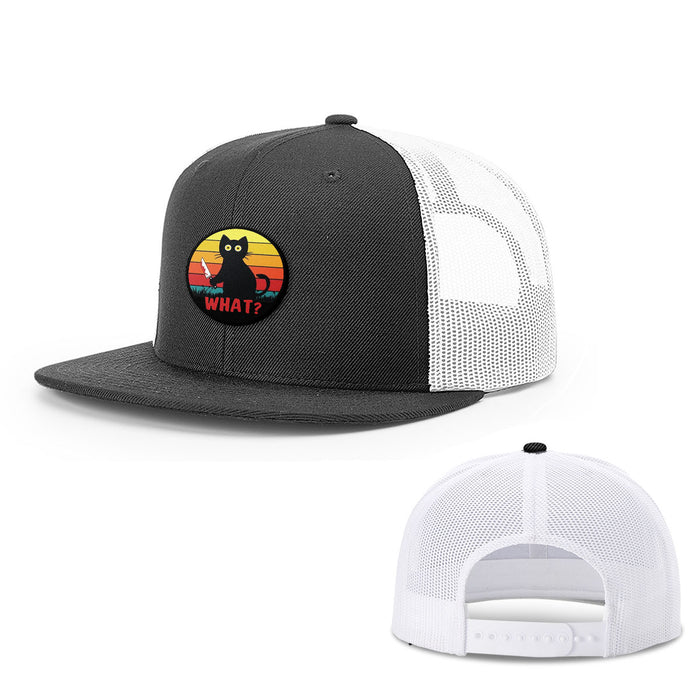 Snapback Flatbill / Black and White / One Size