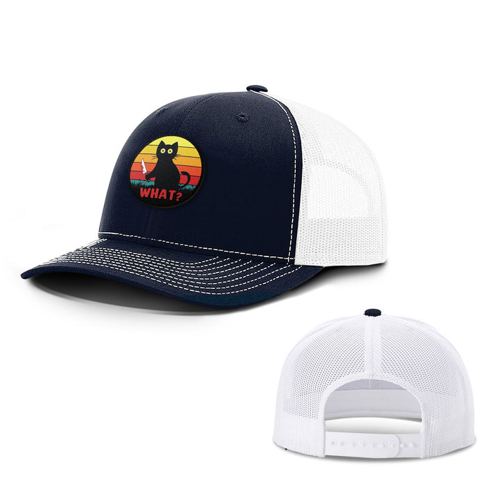 Retro Murderous Cat Patch Hats - BustedTees.com