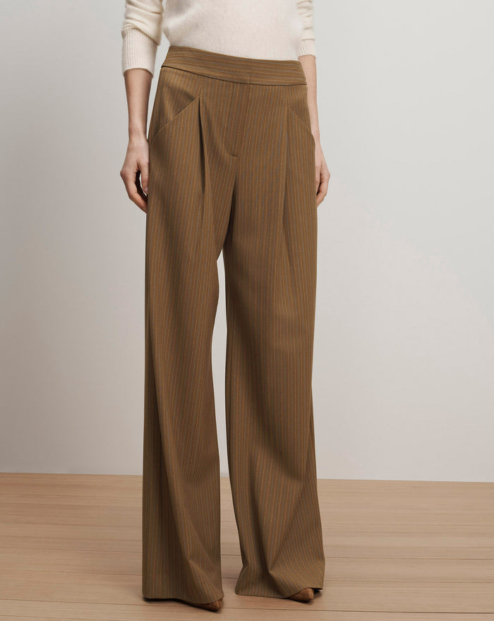 Veronica Beard Rimini Wide-Leg Pant - Malt Multi