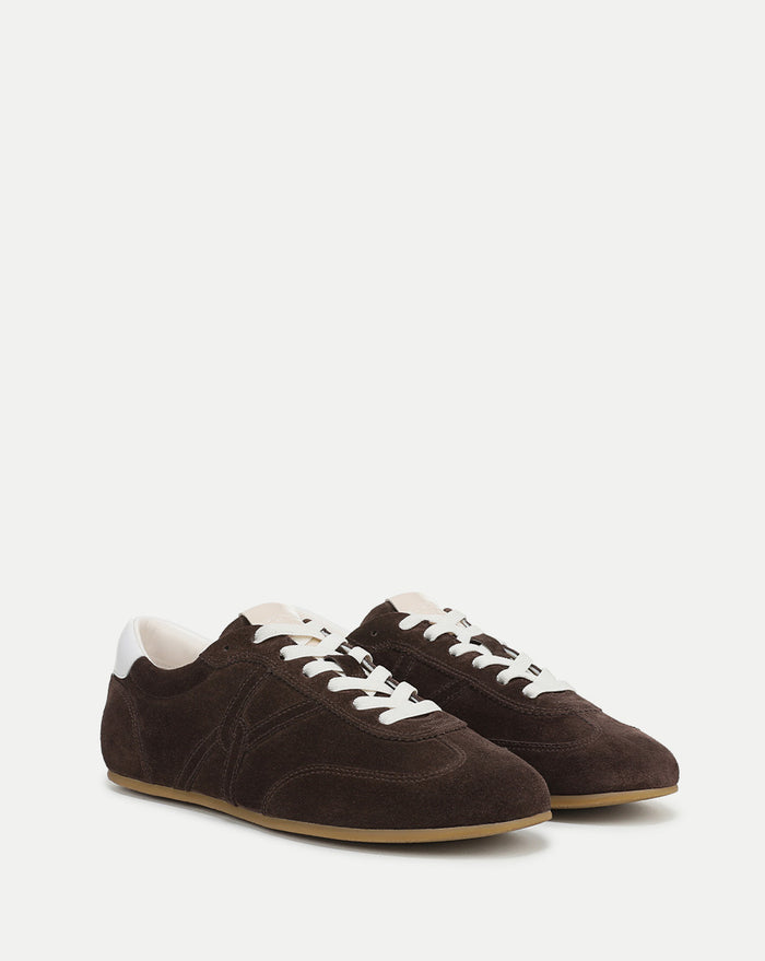 Veronica Beard Riviera Suede Sneaker - Espresso