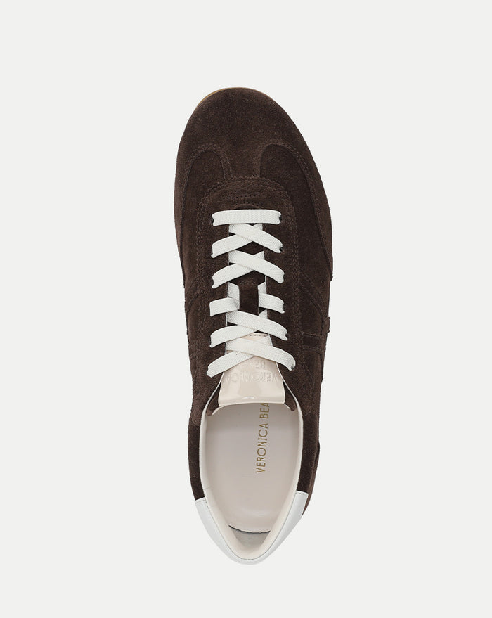 Veronica Beard Riviera Suede Sneaker - Espresso
