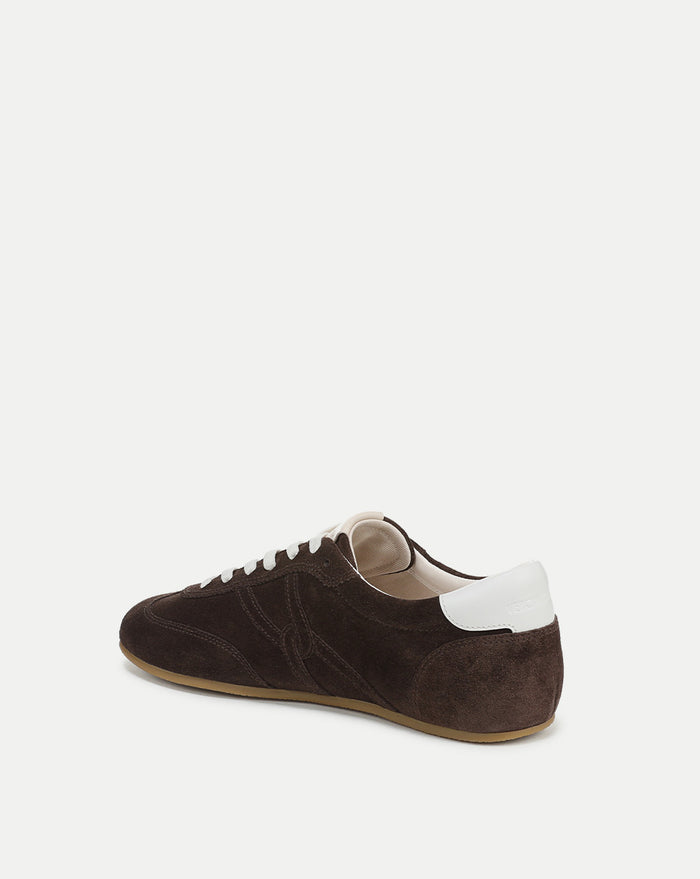 Veronica Beard Riviera Suede Sneaker - Espresso