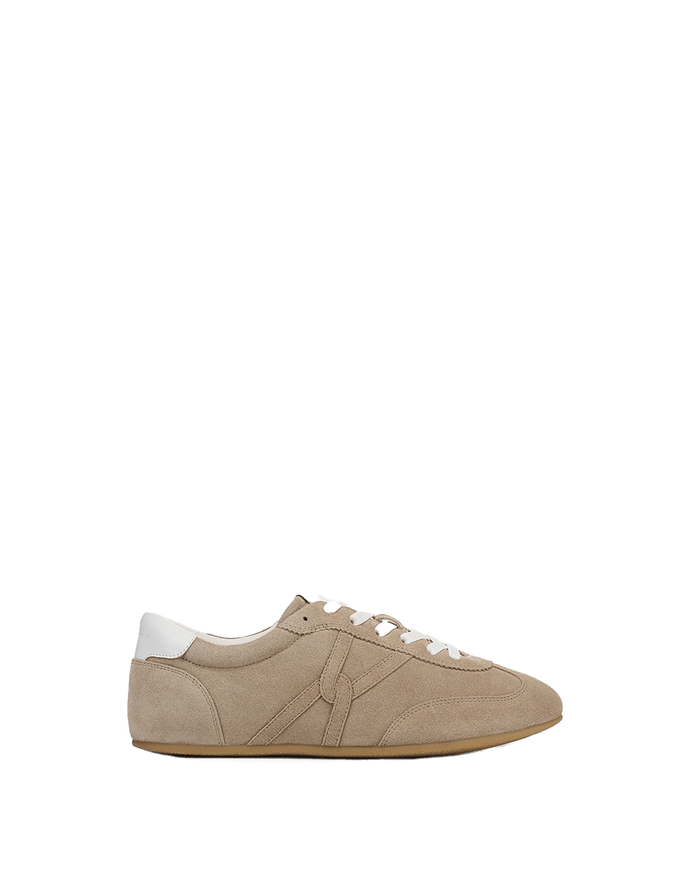 Veronica Beard Riviera Suede Sneaker - Sand/Lily