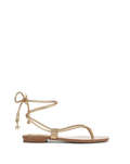 Veronica Beard Rosetta Wrap Sandal - Pale Gold