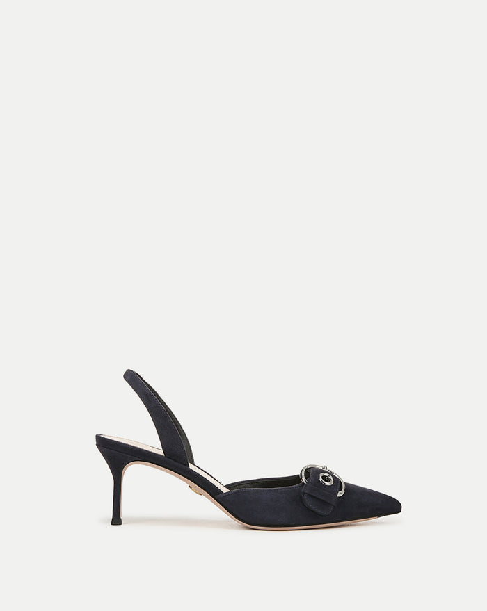 Veronica Beard Roxy Suede Slingback Pump - Eclipse