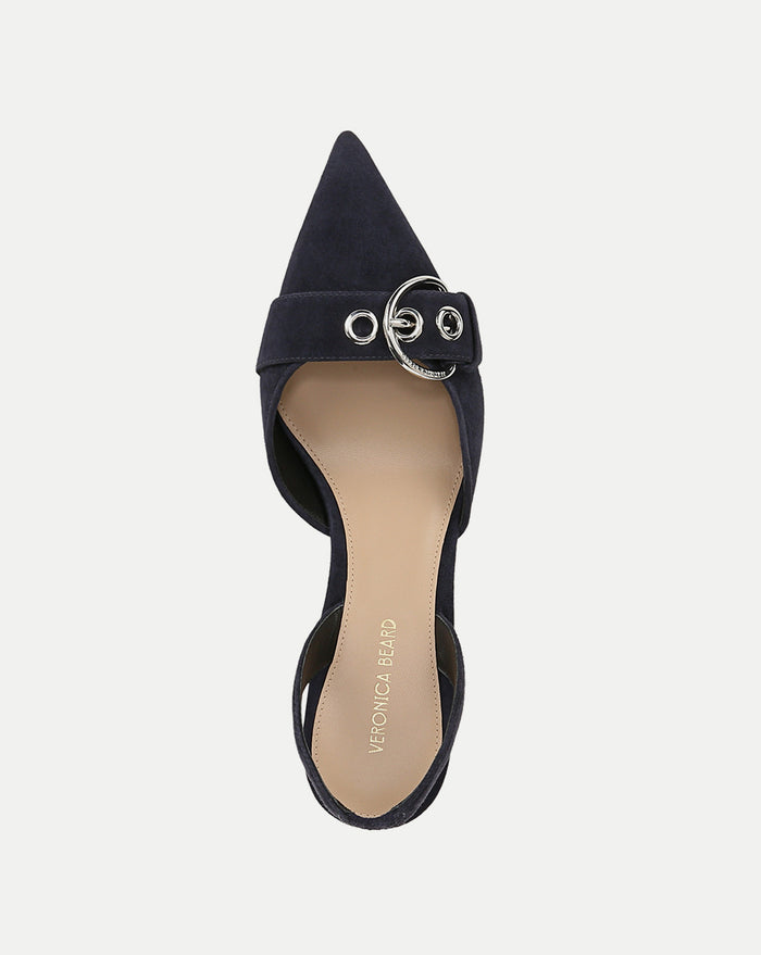 Veronica Beard Roxy Suede Slingback Pump - Eclipse