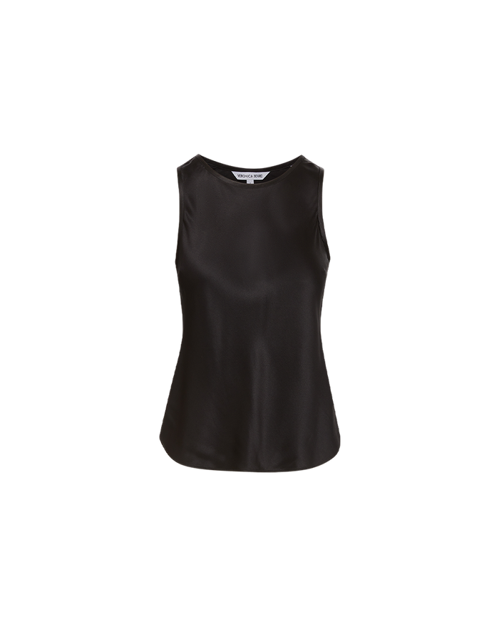 Veronica Beard Sabrina Stretch-Silk Tank - Black