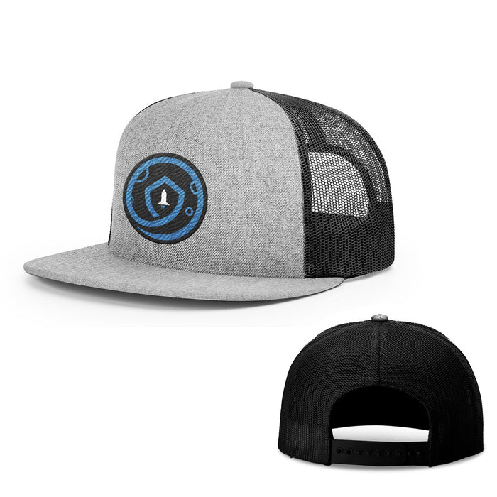 Snapback Flatbill / Heather and Black / One Size