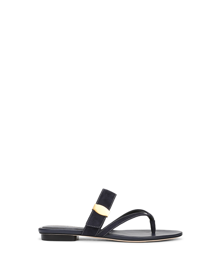 Veronica Beard Salva Dash Flat Sandal - Navy