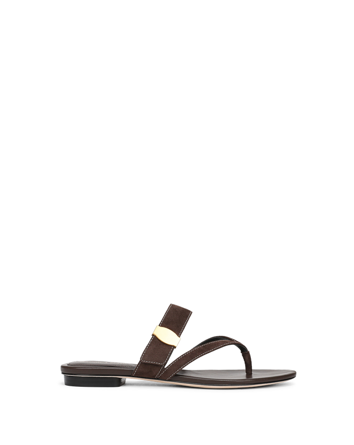 Veronica Beard Salva Dash Flat Sandal - Espresso