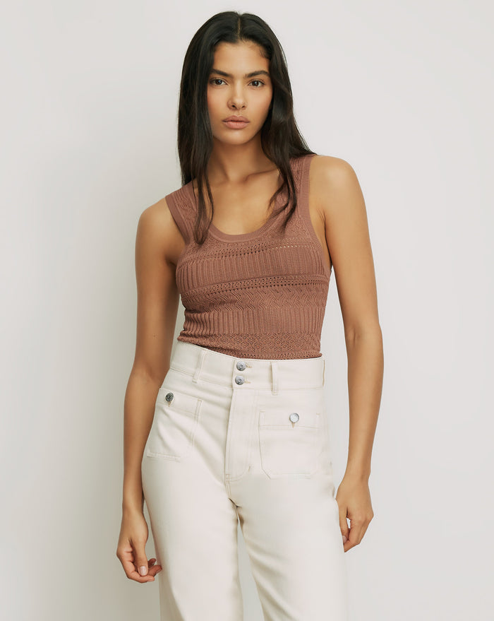 Veronica Beard Sandra Tank - Chai