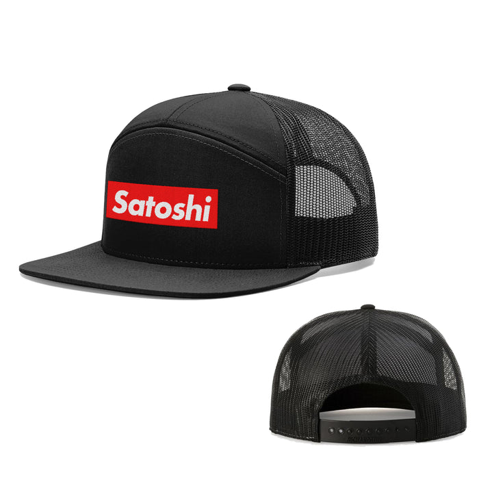 Seven-Panel Trucker Flatbill / Full Black / One Size