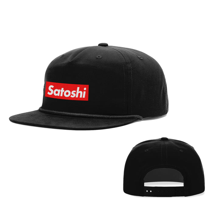 Snapback Rope Flatbill / Full Black / One Size