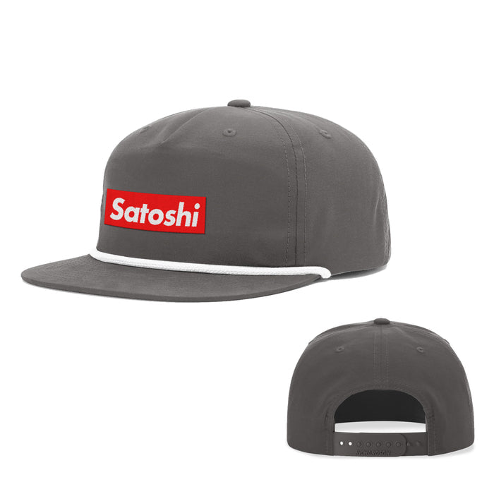 Snapback Rope Flatbill / Charcoal and White / One Size