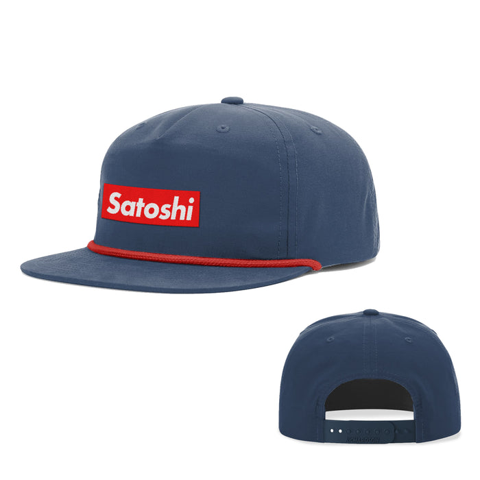 Snapback Rope Flatbill / Navy and Red / One Size