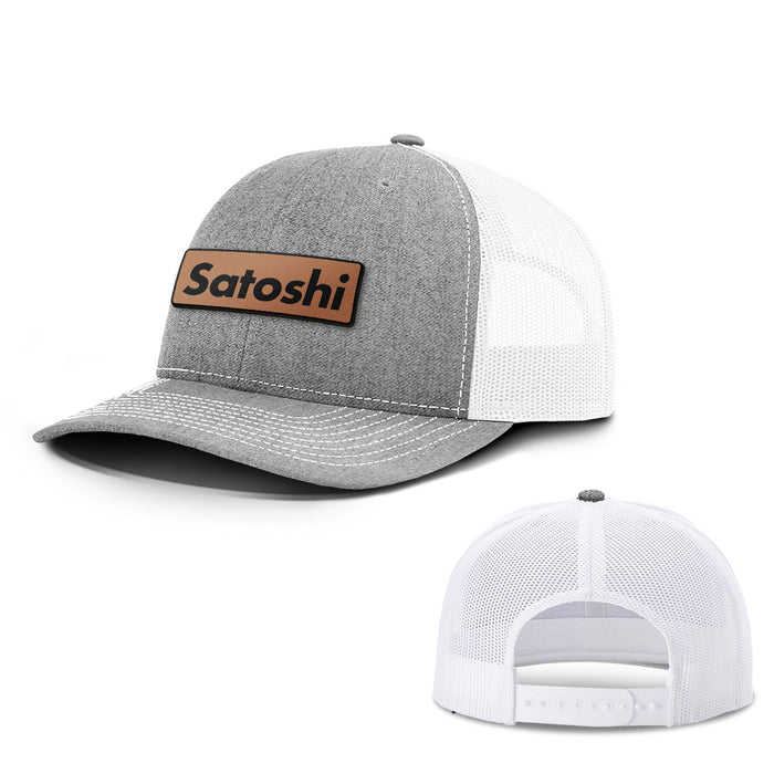 Satoshi Leather Patch Hats - BustedTees.com