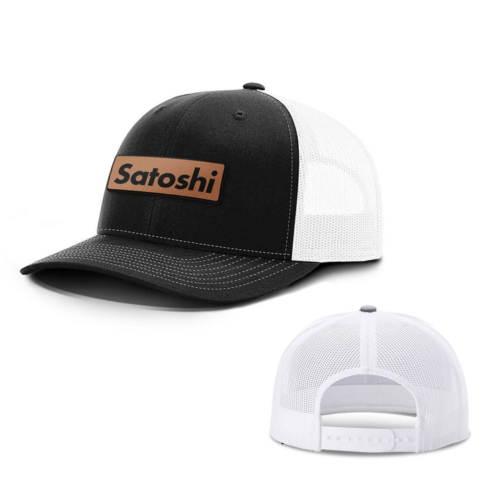 Satoshi Leather Patch Hats - BustedTees.com