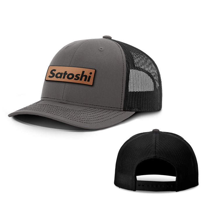 Satoshi Leather Patch Hats - BustedTees.com