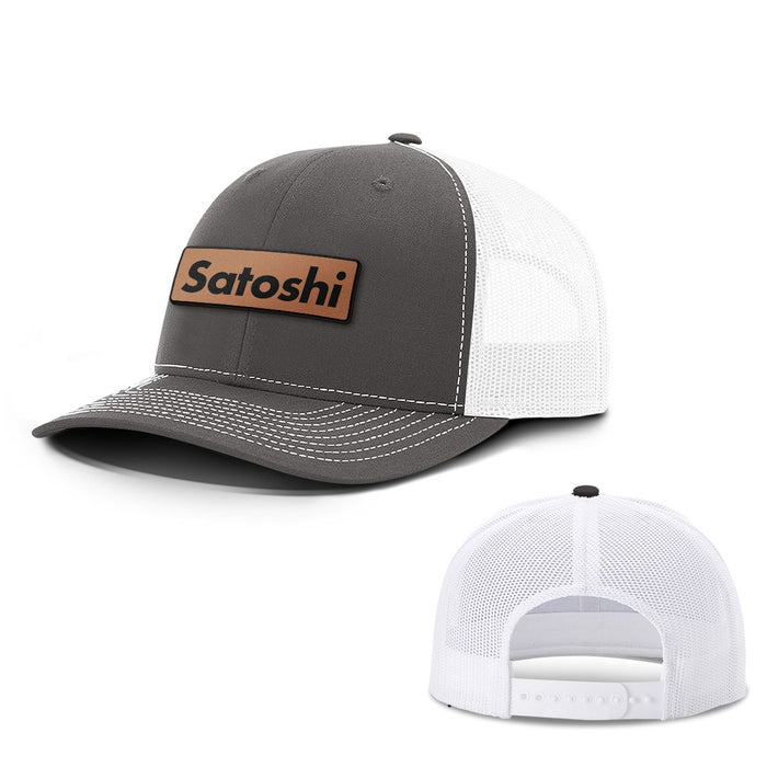 Satoshi Leather Patch Hats - BustedTees.com
