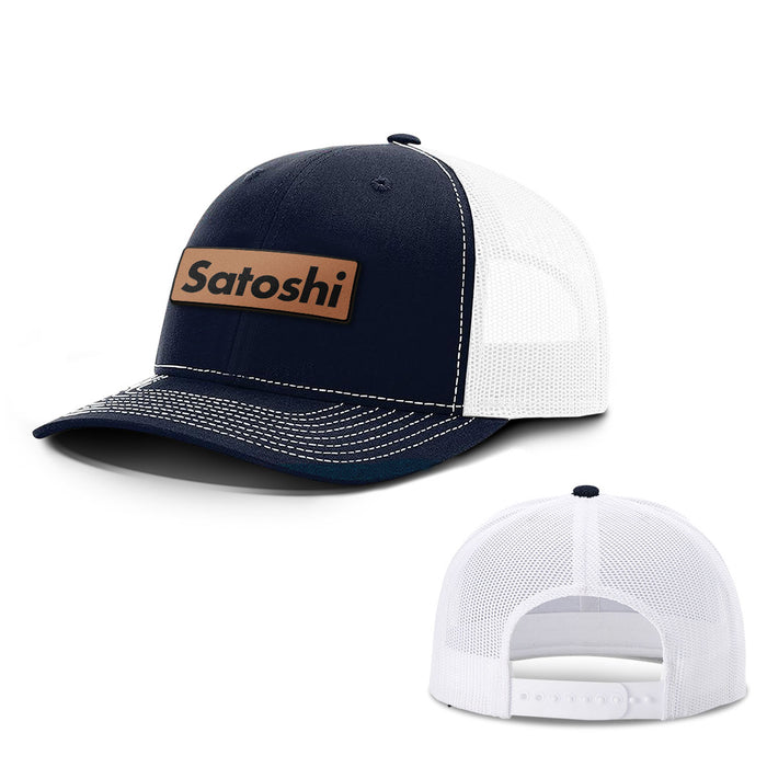 Satoshi Leather Patch Hats - BustedTees.com