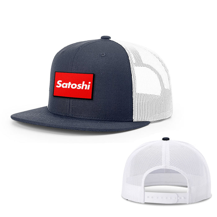 Snapback Flatbill / Navy and White / One Size