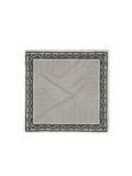 Veronica Beard White and black patterned silk pocket square