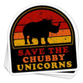 Save The Chubby Unicorns Vinyl Sticker - BustedTees.com