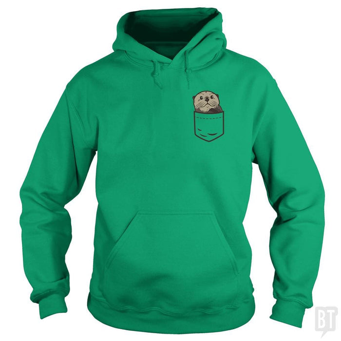 Sea Otter Pocket Animal Shirt Otter Lover Christma - BustedTees.com