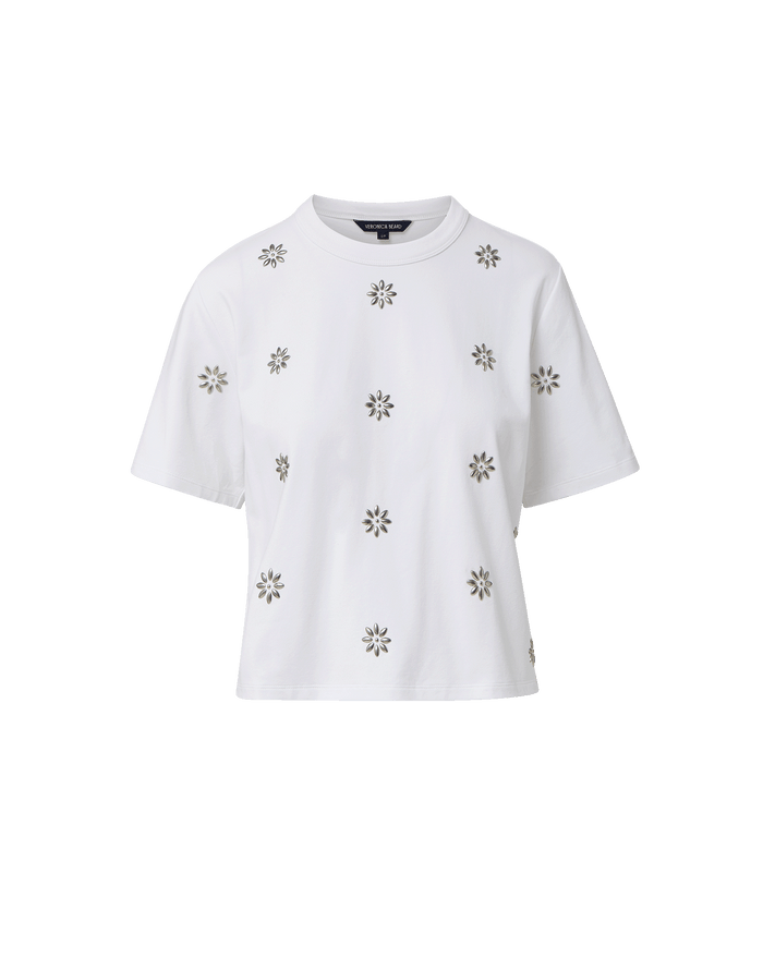 Veronica Beard Sebastian Embellished T-Shirt - White