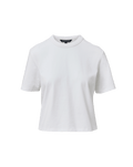 Veronica Beard White cotton crewneck t-shirt with short sleeves.