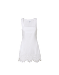 Veronica Beard Shanice Lace-Trim Mini Dress - White