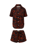 Veronica Beard Short-Sleeve Cotton Pajama Set - Black/Red