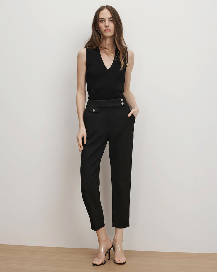 Veronica Beard Sid Knit Tank Top - Black