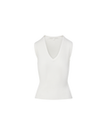 Veronica Beard Sid Knit Tank Top Off-White